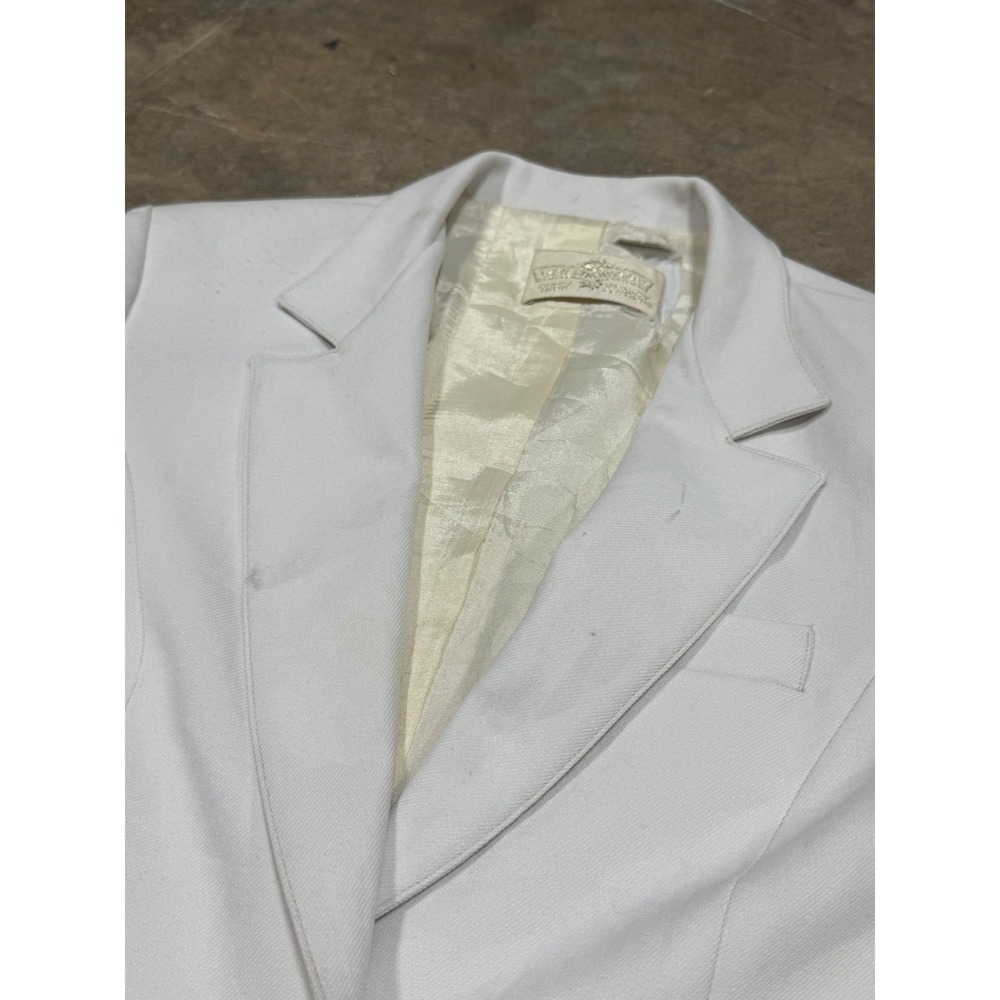 Vintage Levi Strauss & Co White Blazer Jacket Two Button Patch Pockets Womens M - Picture 12 of 16